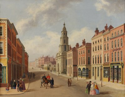 St Nicholas Church and Foregate Street, Worcester, c.1850 by Unbekannt Unbekannt